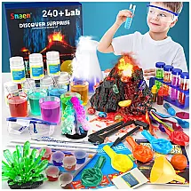Kit de Experimentos de Química e Ciências com 240 Atividades, incluindo Crescimento de Cristais e Vulcão em Erupção, SNAEN