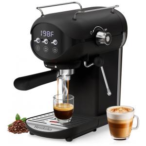 Nesskoko Máquina de Espresso Semi Automática 20 Bar com Espumador de Leite a Vapor Compacta Preta com Interruptor Toggle