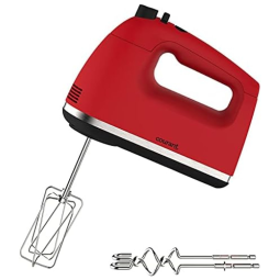 Batedeira de Mão Elétrica com 5 Velocidades e Acessórios em Aço Inoxidável, 100W, 110v, COURANT CHM1560R, Vermelho