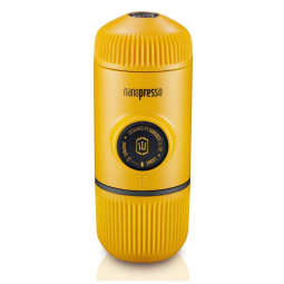 Cafeteira Elétrica Programável Mini portátil 18 Bar 80 mL, Amarela, WACACO NANOPRESSO YELLOW FBA, Amarelo