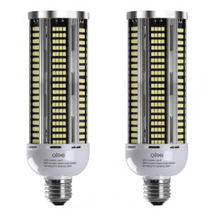 2 Lâmpadas LED Corn 50W, Equivalente 600W, 7000 lúmens, 5000K Luz Branca Dia, Base Média E26/E27, Não Dimerizável, para Iluminação