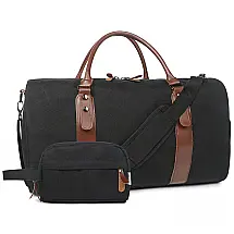 Bolsa de Viagem de Mão com Necessarie, OFLAMN OFPC1601, Preto