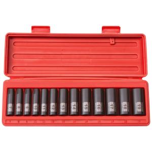 Ferramenta Automotiva de 3, 8 6 Pontos 7mm a 19mm 13 Soquetes, TEKTON 47925, Vermelho