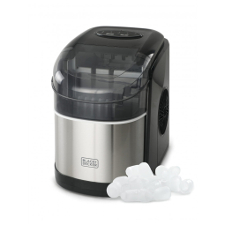 Máquina de Gelo até 11 kg em 24H Portátil em Aço Inoxidável, 110V, BLACK DECKER, Preta