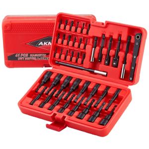 Kit de Chave de Porca Magnética Peças com Extensão de Broca e Adaptador, AKM TOOL QC PJ 41, Laranja