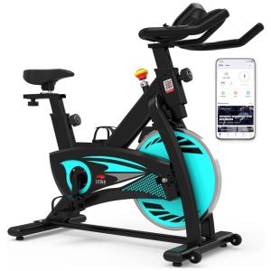 Bicicleta Ergométrica P80401 com Monitor Digital e Assento Ajustável, LEIKEFITNESS, Verde