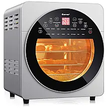 Fritadeira Elétrica AirFryer 16 em 1, Capacidade 15L, 1700W, 110v, COSTWAY, Prateado