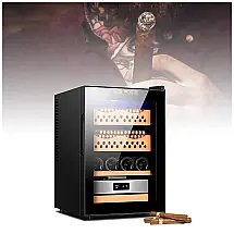 Gabinete Humidor CFDZCP 50L Temperatura e Umidade Controladas Madeira de Cedro Espanhol 240V