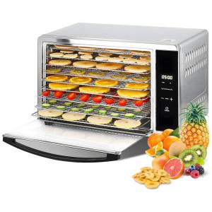 Desidratador de Alimentos com 9 Bandejas de Aço Inoxidável com Temporizador, 110V 650W, HOMOKUS, Branco