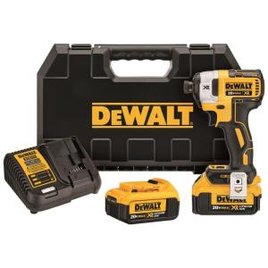 Kit Chave de Impacto com 3 Velocidades, 2 Baterias 20V, Carregador e Maleta de Transporte, DEWALT DCF887M2, Amarelo
