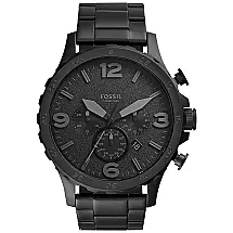 Relógio Masculino de Quartzo com Cronógrafo em Aço Inoxidável, FOSSIL JR1401, Preto