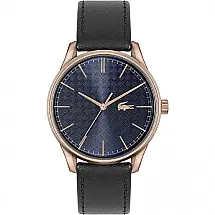 Relógio Masculino de Quartzo e Aço Inoxidável com Pulseira de Couro, LACOSTE 2011045, Marrom