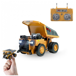 Camionete Basculante Miniatura BRRRRT 164 RC, Brinquedo Caminhão Basculante, Controle Remoto 8 Canais com Carroceria de Metal e Luz