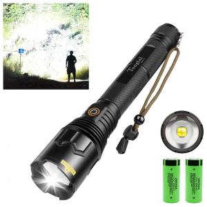 Tongtai Lanterna 1000LM, Distancia 1000 M, com USB, à Prova DÁgua IPX5, Preto