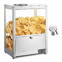 Aquecedor de Nachos VEVOR NB-SPG500 80L Inox Lâmpada de Aquecimento Pipoca Salgadinhos 110V