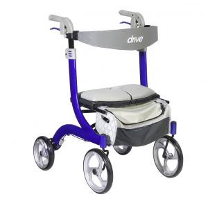 Andador para Idoso Dobrável até 136kg com Freios, Drive Medical RTL10266BLHS, Azul e Cinza