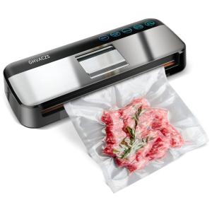 Seladora a Vácuo Automática para Alimentos Secos e Úmidos com Controle Digital, 110V, GHVACZS AP18, Prata