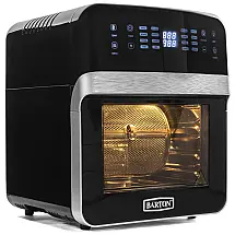 Forno Elétrico de Bancada 13L 16 em 1 Multifunções com Painel Digital em Aço Inoxidável, 1600W, 110v, BARTON, Preto