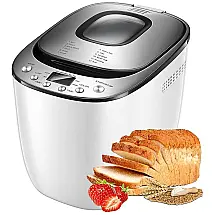Máqui de fazer pão, configuração sem glúten, máqui de pão automática de 2 lb com 12 programas, 3 cores de crosta e 2 tamanhos de pão