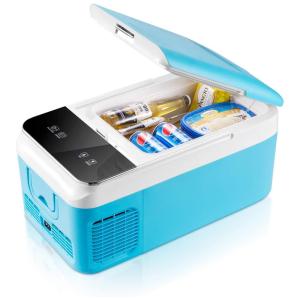 Mini Geladeira Automotiva 15 Litros 12V Display LED Cabo de Alimentação, AUSRANVIK APR 18RSG, Azul turquesa