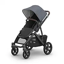 Carrinho de Bebê UPPAbaby Vista V3 Julian Azul Acinzentado Conversível Single para Duplo do Nascimento até 22,7 kg