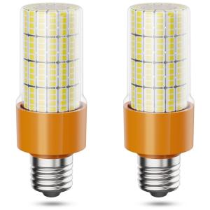 Lâmpada LED Base E26, E27 com 5000 Lumens 5000K na Cor Branca Fria 300W, 2 Un, 110v, RIUVAO, Laranja