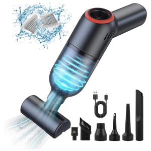 Aspirador de Pó Automotivo Portátil e Recarregável, Bateria 2200 mAh, SUNCANDXY, Verde