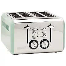 Torradeira Elétrica de 4 Fatias com 6 Níveis de Tostagem, 1500W, 110v, HADEN 75009, Verde