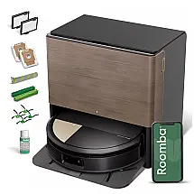 Robô Aspirador iRobot Roomba Max 705 Combo 2 em 1 com Base AutoWash e Navegação LiDAR Preto