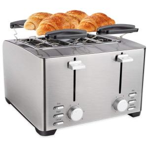 Torradeira Elétrica de 4 Fatias com 6 Níveis de Tostagem e Função Bagel, , , 110v, SCHLO GTS4C, Prateado