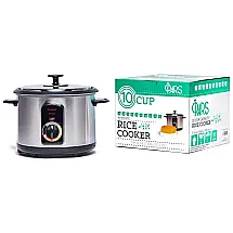 Pars Panela de Arroz Elétrica Automática, Capacidade 2.4L com Temporizador, 110V, Aço Inoxidável