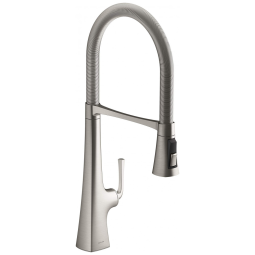 Torneira Cozinha Semi Profissional com Pulverizador Pull Down de 3 Funções, Kohler 22060-VS Graze, Inoxidável Vibrante