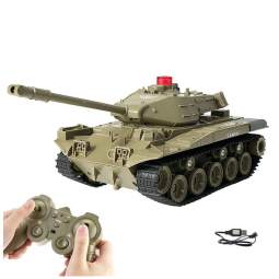 Tanque Militar RC 2.4Ghz com Controle Remoto e Sons Rotacionais Realistas, WEECOC