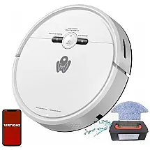 Aspirador de Pó Robô com Conexão via APP WIFI e Auto Carregamento, 110V, VIRTIONZ MWIRE, Branco
