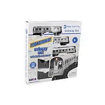 Conjunto de Trenzinho de Brinquedo com Trilhos para Crianças de 3 a 12 anos, New York MTA, Branco