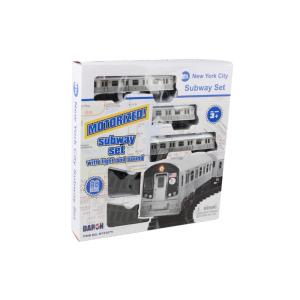 Conjunto de Trenzinho de Brinquedo com Trilhos para Crianças de 3 a 12 anos, New York MTA, Branco