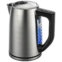 JIANW Chaleira Elétrica 1.7L, Aço Inoxidável, Desligamento Automático, 110V, 1500W, Prata