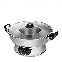 Stainless Panela Elétrica 5L em Aço Inoxidável, 1500W, 110V, AROMA HOUSEWARES ASP 600