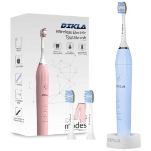DIKLA Escova de Dentes Elétrica Recarregável 4 Modos 44.000 VPM