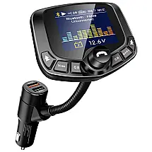 Adaptador Transmissor Veicular Bluetooth USB AUX, TASSHZ TS786, Preto