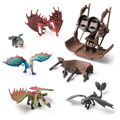 Kit com 5 Dragões Dreamworks