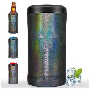 Pastoral Cooler Portátil para Garrafas de cerveja com Isolamento Duplo, Aço Inox, Preto