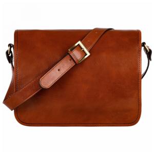 Bolsa Maleta de Couro Masculina para Laptop, TIME RESISTANCE, Marrom Escuro