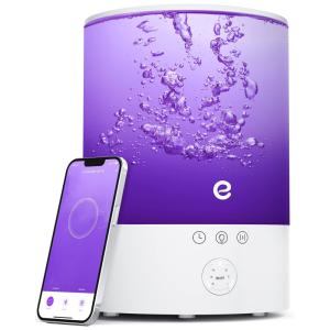 Umidificador 2,5L com Enchimento Superior, Difusor de Óleo Essencial, 8 Cores de Luz e Silencioso de 28 dB para Ambientes até 37m²