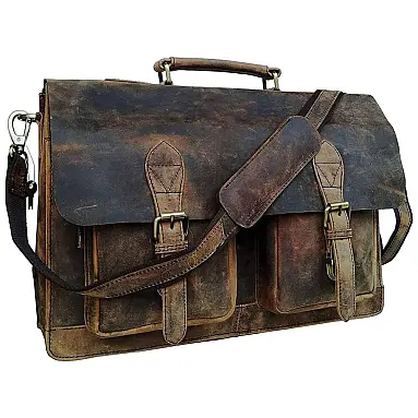 Retro Bolsa, Pasta de Couro