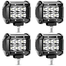 YITAMOTOR Farol de Milha LED Off Road 12V 24V 6000K 18W Alumínio 1070 à Prova Dágua Backup Luz