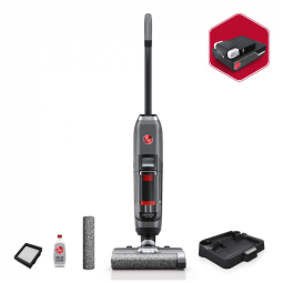 Aspirador de Pó sem Fio para Pisos Duros com Sistema de Autolimpeza e Limpeza de Bordas, 110V, Hoover BH55400V, Prata