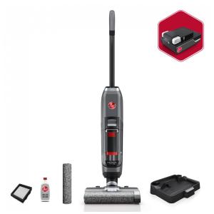 Aspirador de Pó sem Fio para Pisos Duros com Sistema de Autolimpeza e Limpeza de Bordas, 110V, Hoover BH55400V, Prata