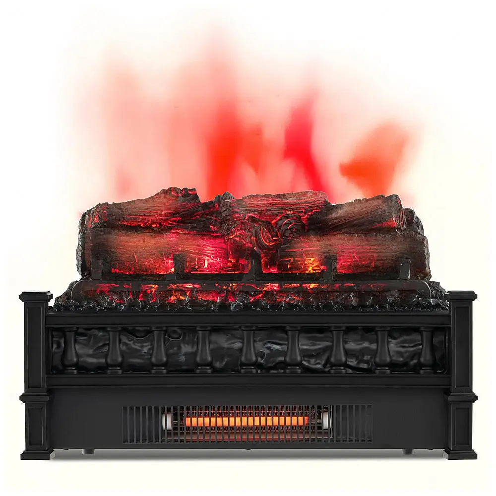 Lareira Elétrica Ecológica 50 cm com Cama de Brasa de Pinho Realista, Temperatura Ajustável e Proteção Contra Superaquecimento, 110V 1500W