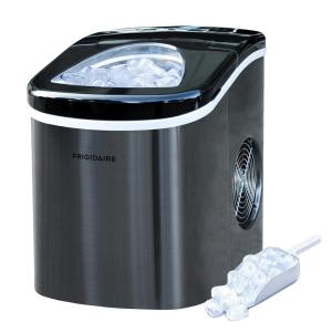 Máquina de Gelo Compacta e Portátil que Produz 12 kg em 24H com Função de Autolimpeza e Material de Aço Inoxidável, 110V 105W, Frigidaire